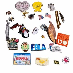 30 Assorted Pins and Badges Collection , tie tacks